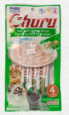 Inaba Cat Churu Purees Tuna & Chicken 4pk