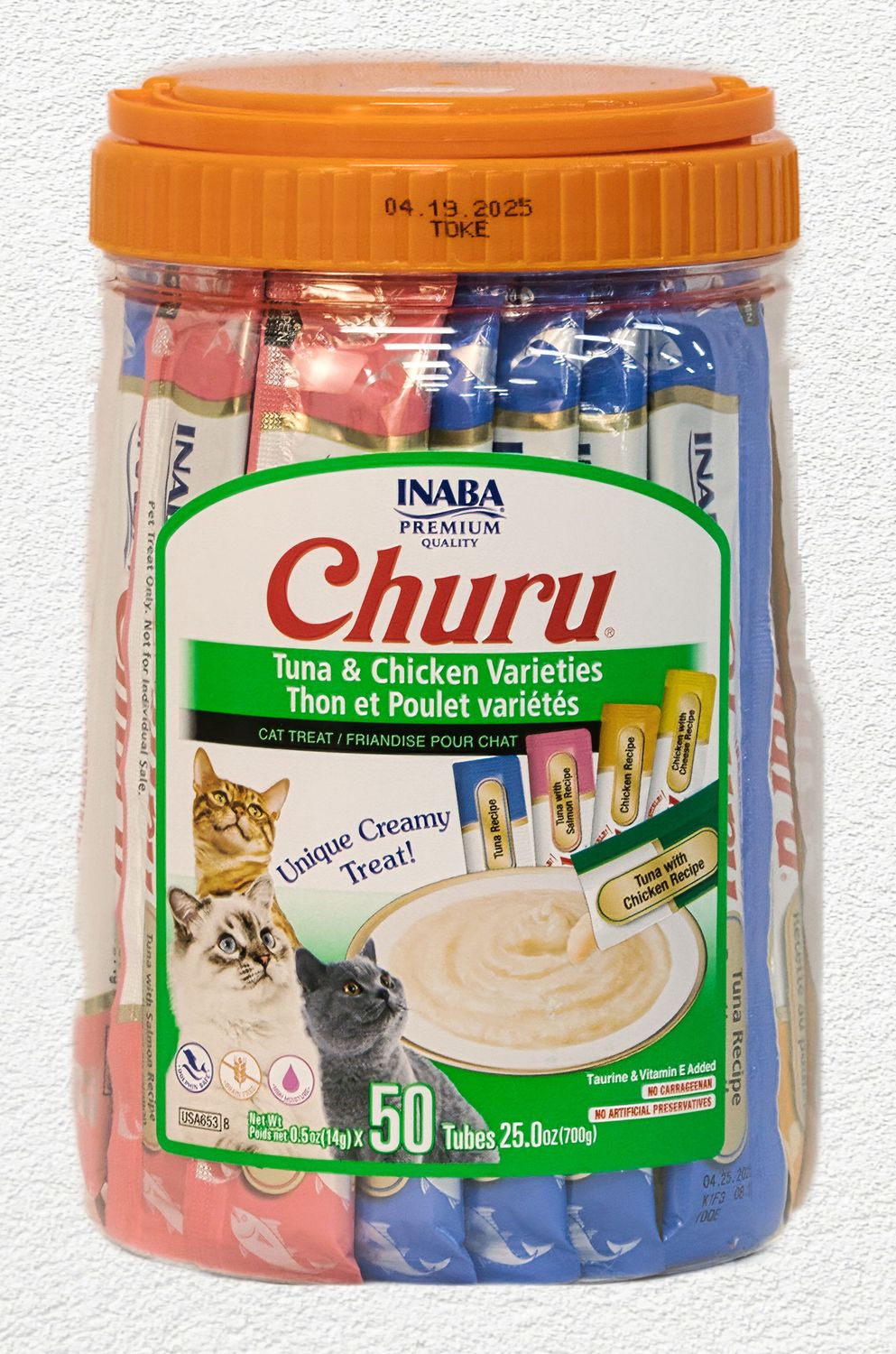Inaba Cat Churu Purees Variety Tuna & Chicken 50 Count