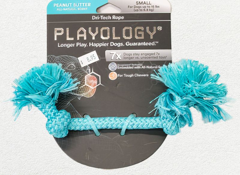 Playology All Natural Peanut Butter Scented Dri-Tech Rope Small