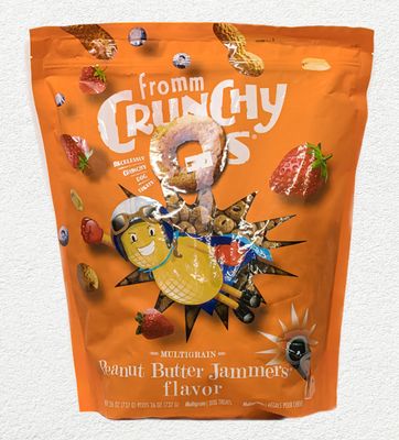FROMM DOG TREAT CRUNCHY O'S PEANUT BUTTER JAMMIES 26 OZ