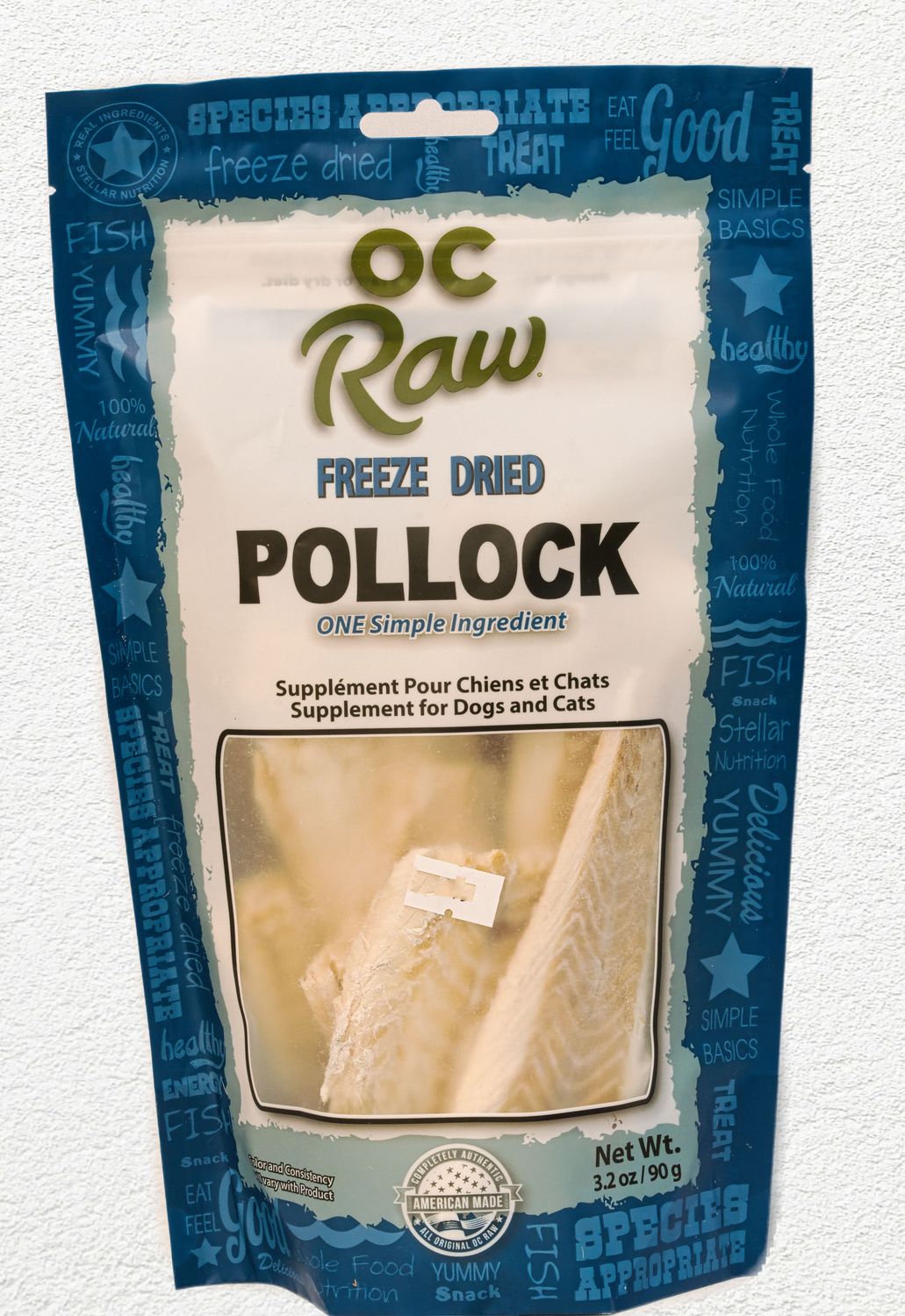 Oc Raw Freeze Dried Treats Pollock 3.2 Oz