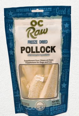 OC RAW FREEZE DRIED TREATS POLLOCK 3.2 OZ