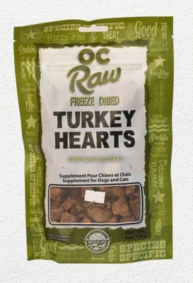 OC RAW FREEZE DRIED TREATS TURKEY HEARTS 4 OZ