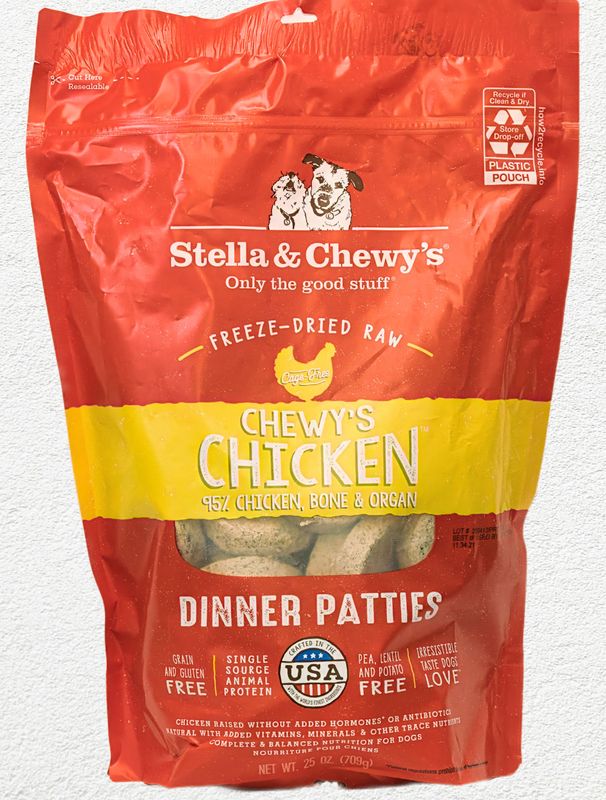 STELLA & CHEWY DOG FREEZE DRIED CHICKEN 25oz