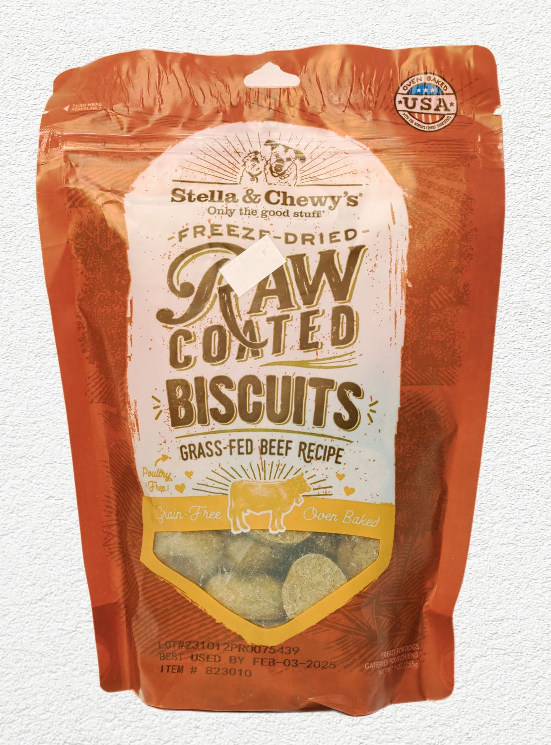 STELLA & CHEWY DOG TREAT BISCUIT BEEF
