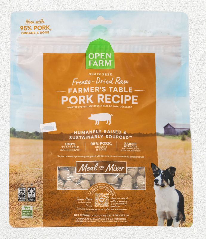 OPEN FARM DOG FREEZE DRIED PORK 13OZ