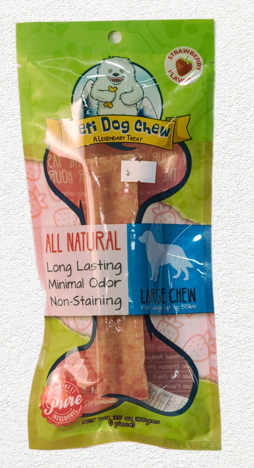 Yeti Dog Chews Large 3.5oz 1pc Strawberry