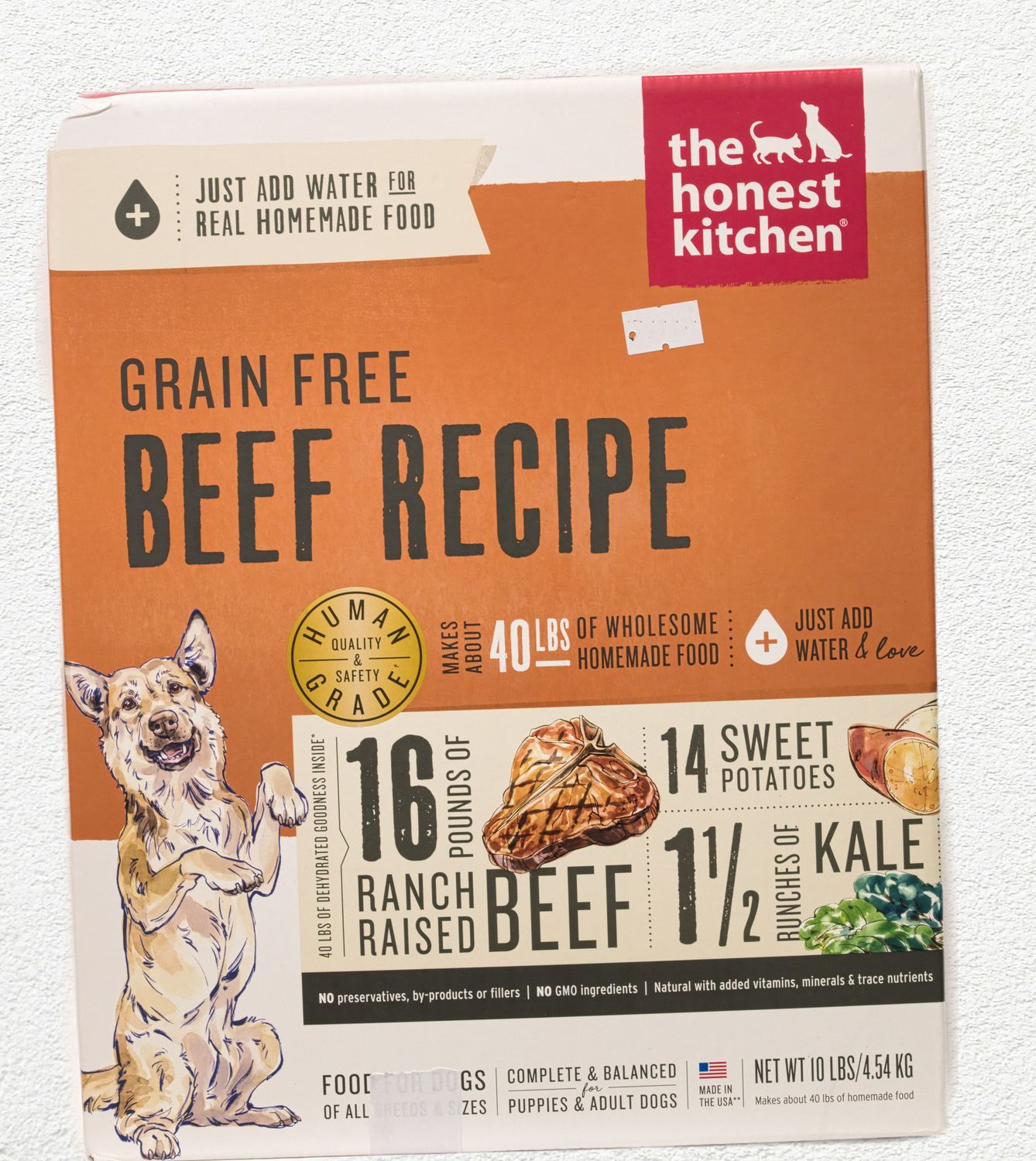 HONEST KITCHEN DOG GRAIN FREE BEEF LOVE 10 - LB