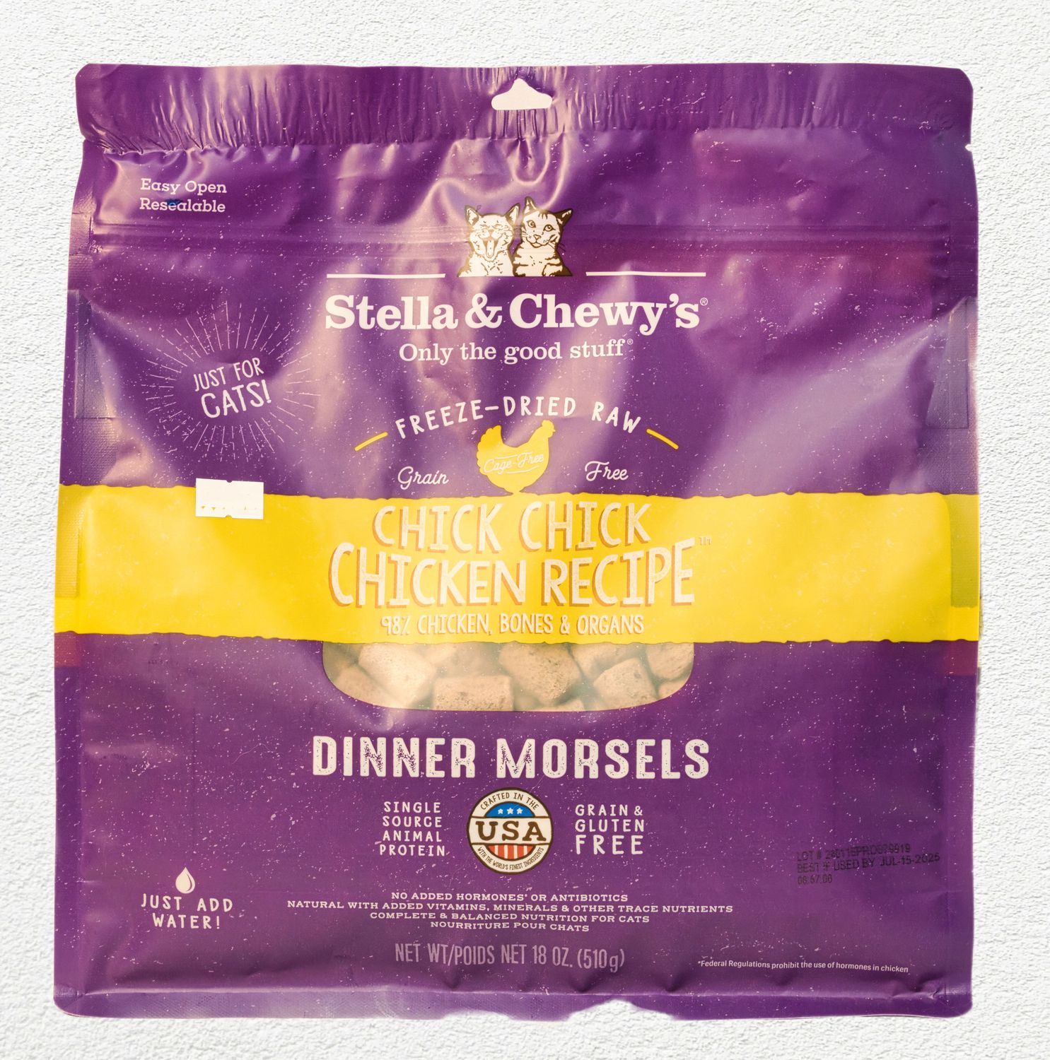 STELLA & CHEWY CAT FREEZE DRIED CHICKEN 18oz