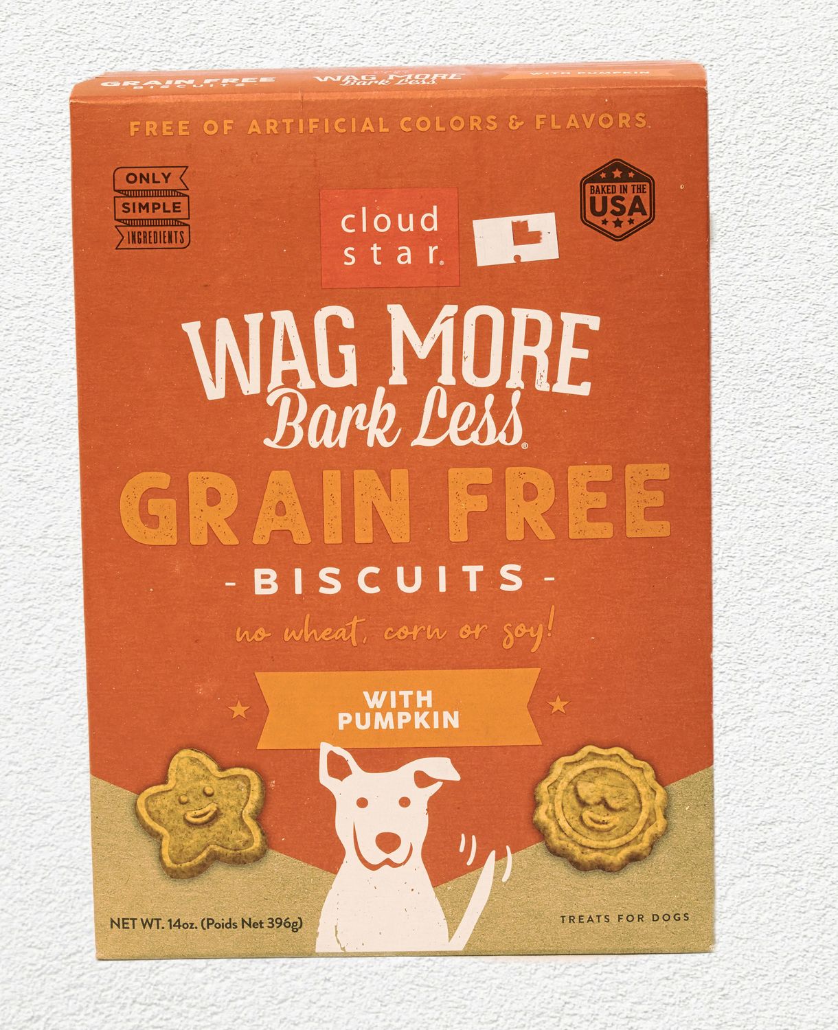 Wag More Bark Less Grain Free Oven Baked Treats with Pumpkin 14 oz