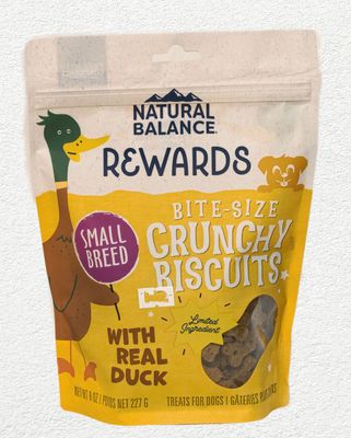 NATURAL BALANCE DOG TREAT DUCK & POTATO SMALL BREED 8oz