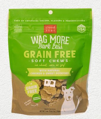 WAG MORE BARK LESS SOFT & CHEWY GF CHICKEN SWEET POTATO 5oz
