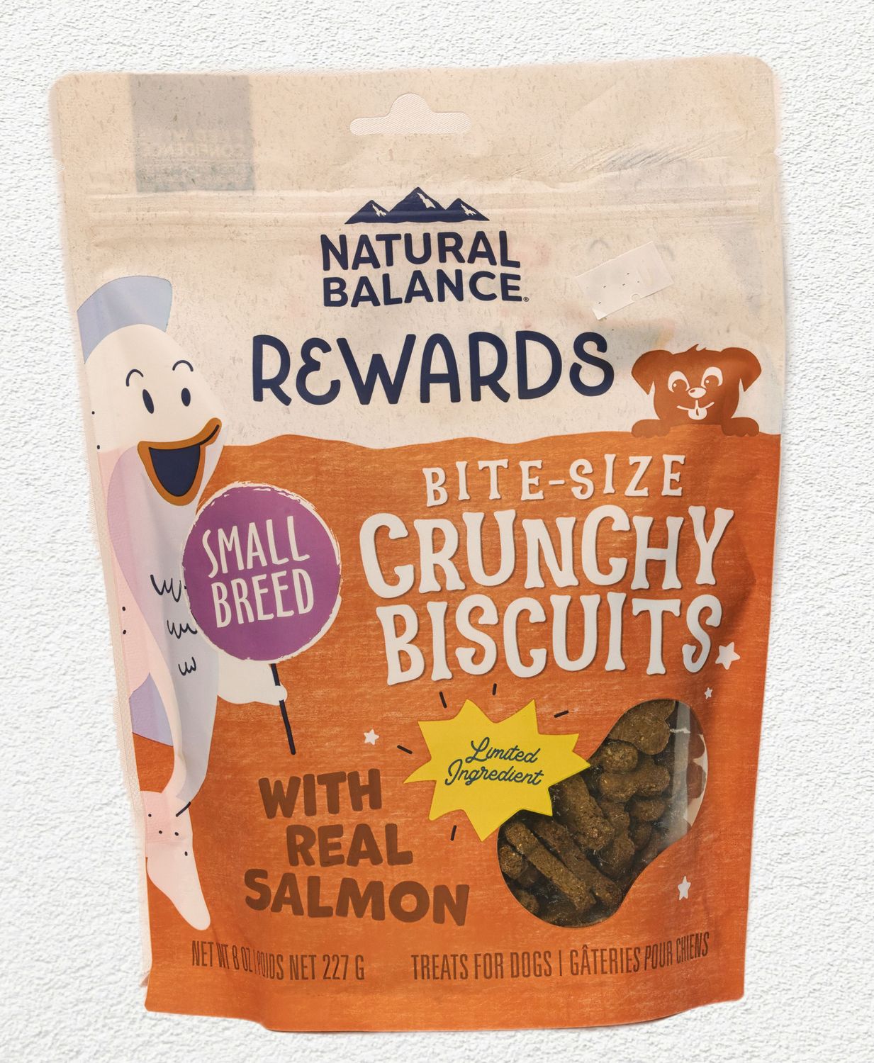 NATURAL BALANCE DOG TREAT FISH & SWEET POTATO SMALL BREED 8oz