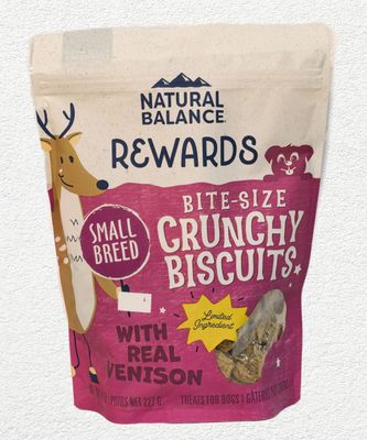 NATURAL BALANCE DOG TREAT VENISON & SWEET POTATO SMALL BREED 8oz