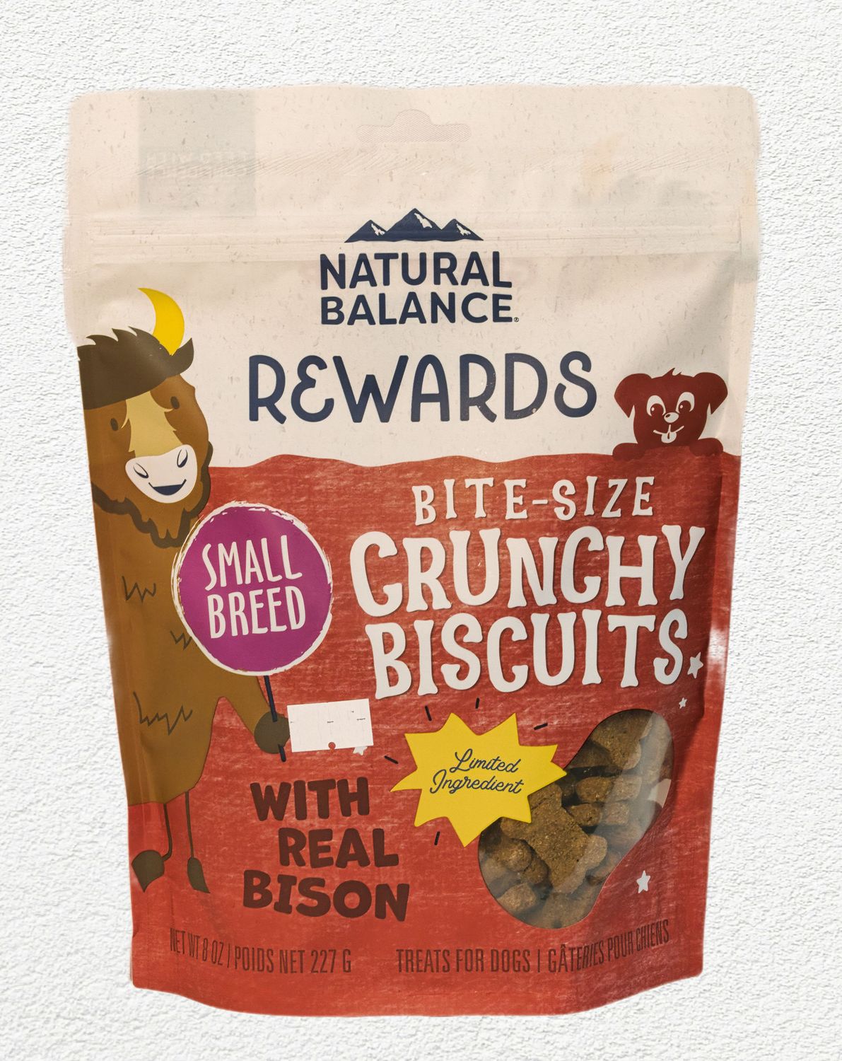 NATURAL BALANCE DOG TREAT BISON & SWEET POTATO SMALL BREED 8oz