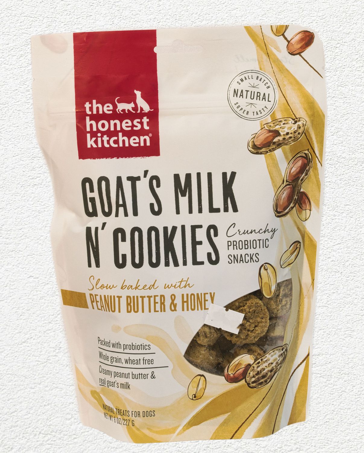 Honest Kitchen Dog Treat Goats Milk Cookies Peanut Butter Honey 8oz
