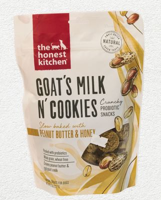 Honest Kitchen Dog Treat Goats Milk Cookies Peanut Butter Honey 8oz