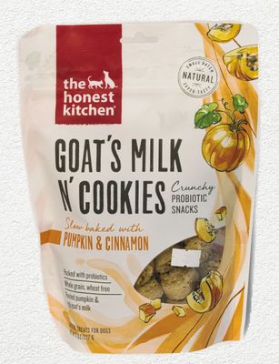Honest Kitchen Dog Treat Goats Milk Cookies Pumpkin 8oz