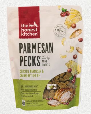 Honest Kitchen Dog Treat Parmesan Pecks Chicken Parm Cranberry 8oz
