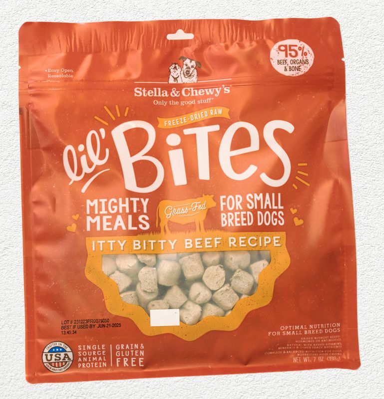 STELLA & CHEWY DOG FREEZE DRIED LIL BITES ITTY BITTY BEEF 7oz