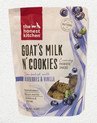 Honest Kitchen Dog Treat Goats Milk Cookies Blueberry Vanilla 8oz
