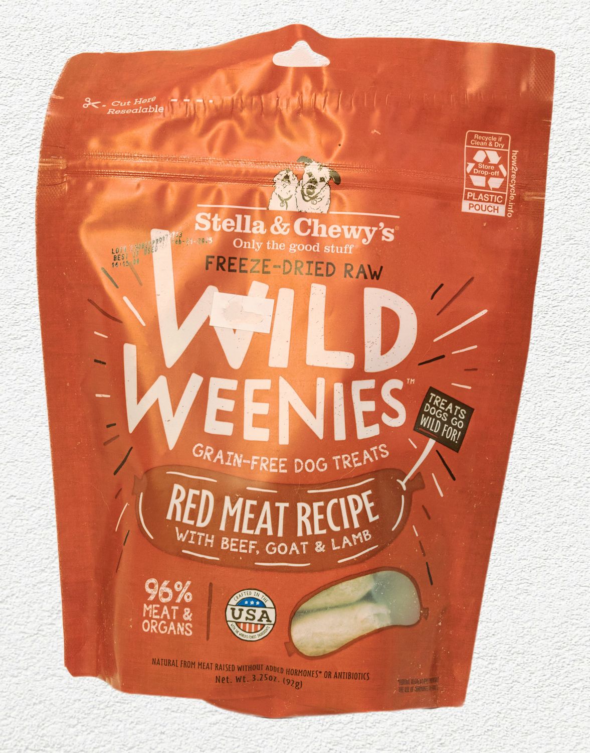 STELLA & CHEWY DOG TREAT WILD WEENIES RED MEAT 3.25oz