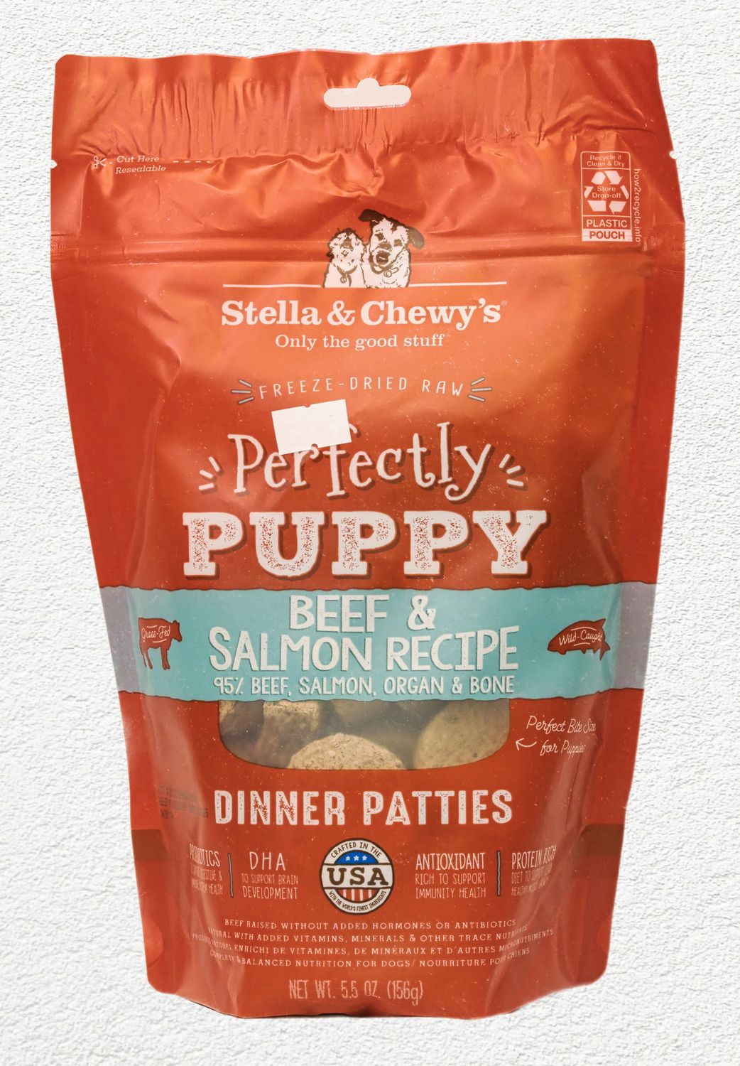STELLA & CHEWY DOG FREEZE DRIED PUPPY BEEF & SALMON 5.5oz