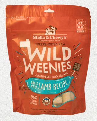 STELLA & CHEWY DOG TREAT WILD WEENIES LAMB 3.25oz