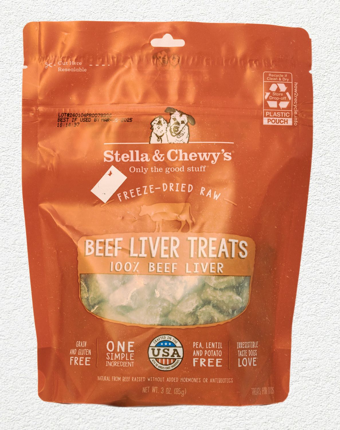 STELLA & CHEWY DOG TREAT FREEZE DRIED BEEF LIVER 3oz STELLA & CHEWY DOG TREAT FREEZE DRIED BEEF LIVER 3oz