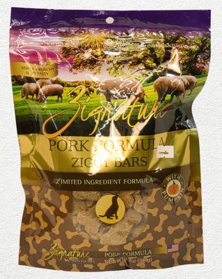 Zignature Ziggy Bars Pork Formula Biscuit Treats for Dogs - 12 oz