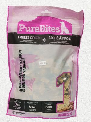 PureBites Salmon Freeze Dried Dog Treat Value Bag 9.5oz