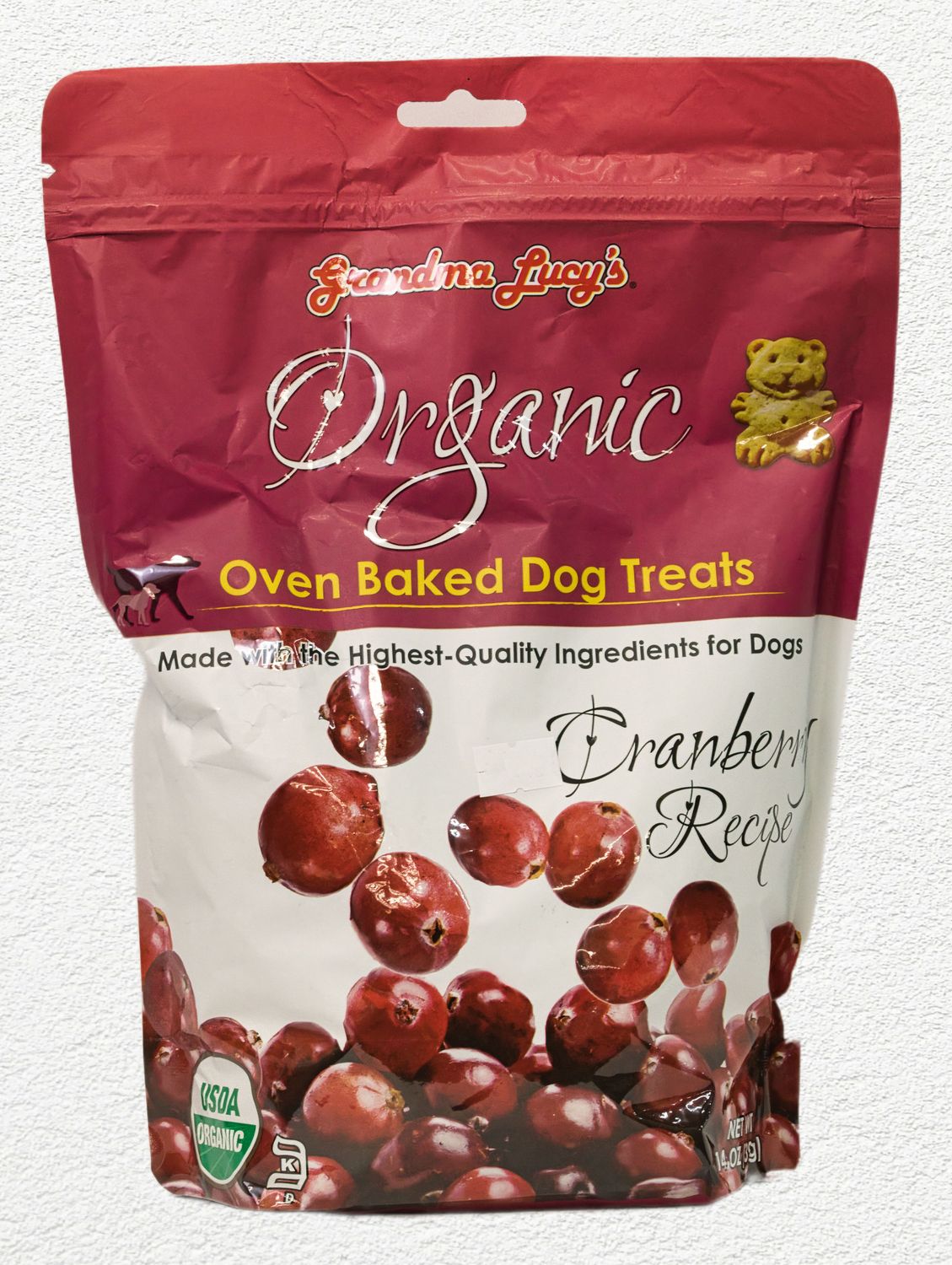 Grandma Lucy's Organic Cranberry Oven-Baked Dog Treats - 14 oz
