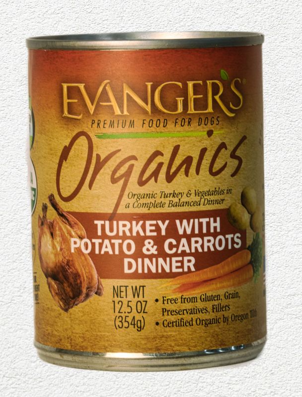 Evanger's Organics Turkey with Potato & Carrots Dinner Canned Dog Food, 12.8 oz