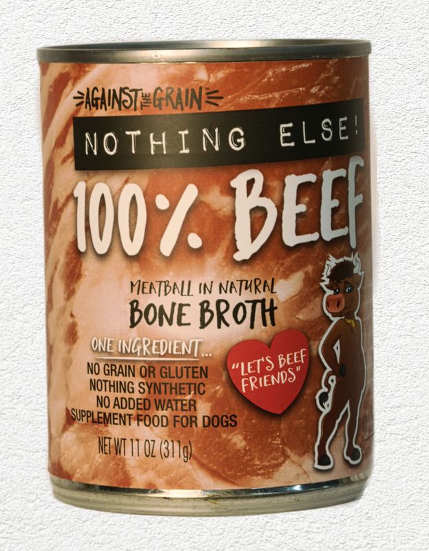 Against the Grain Nothing Else Grain Free One Ingredient 100% Beef Canned Dog Food, 11 oz