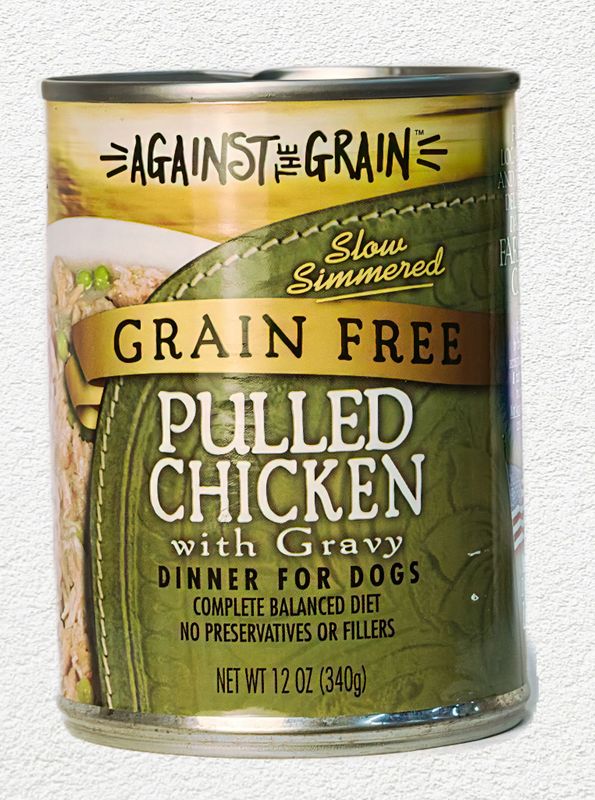 Against the Grain Hand Pulled Chicken in Gravy Canned Dog Food, 12 oz