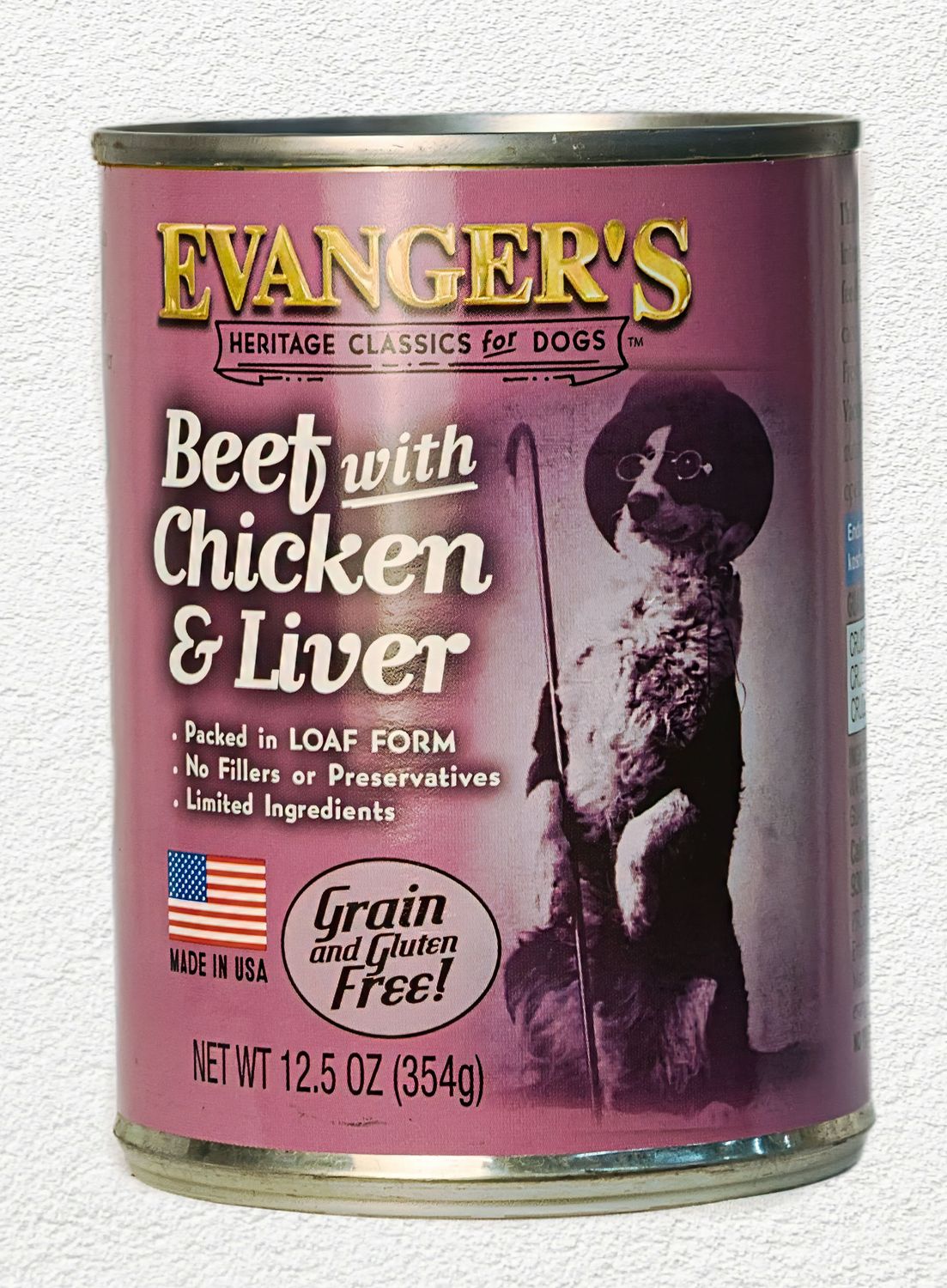 Evanger's Heritage Classic Beef, Chicken & Liver Canned Dog Food, 12.8 oz