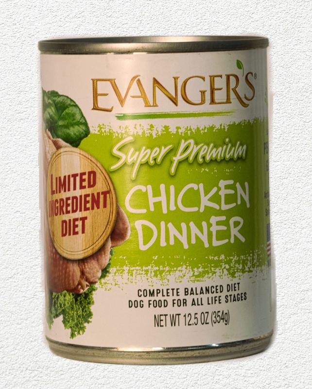 Evanger's Super Premium Chicken Dinner with Kale & Spinach for Dogs, 12.8 oz