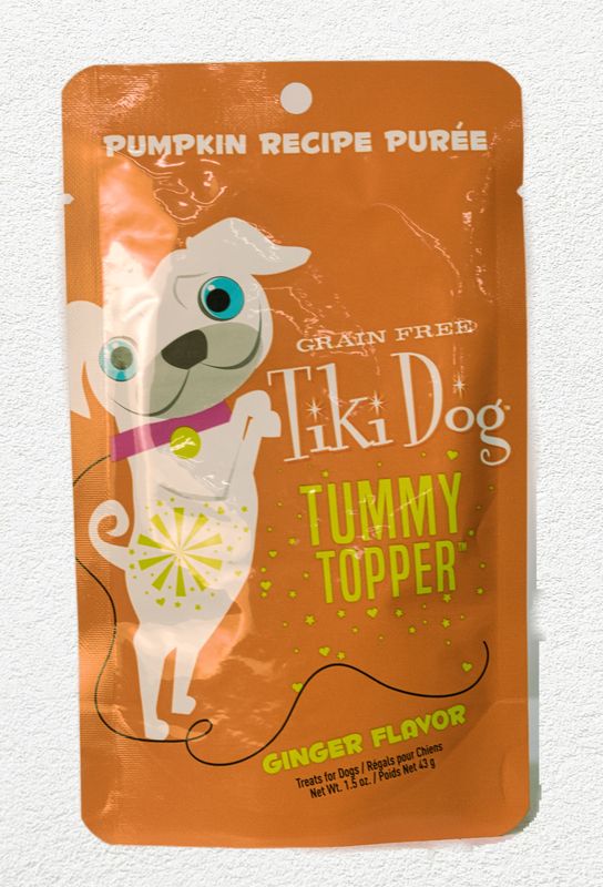 Tiki Dog Tummy Topper Pumpkin Puree & Ginger Dog Food Topper - 1.5 oz