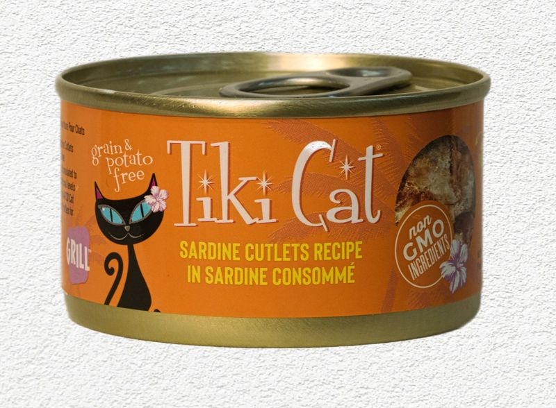 Tiki Cat Tahitian Grill Sardine Cutlets Canned Cat Food - 2.8 oz