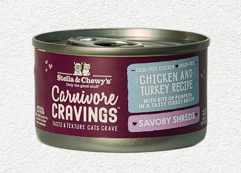 Stella & Chewy's Carnivore Cravings Savory Shreds Chicken & Turkey Recipe Wet Cat Food - 2.8 oz