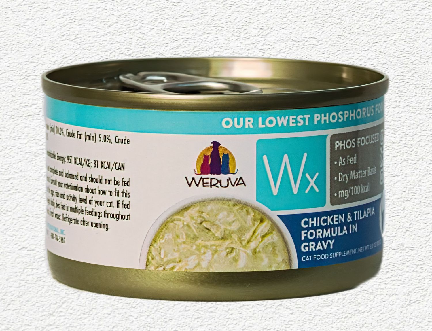 Weruva Cat Can WX Phos Chicken Tilapia Gravy 3oz