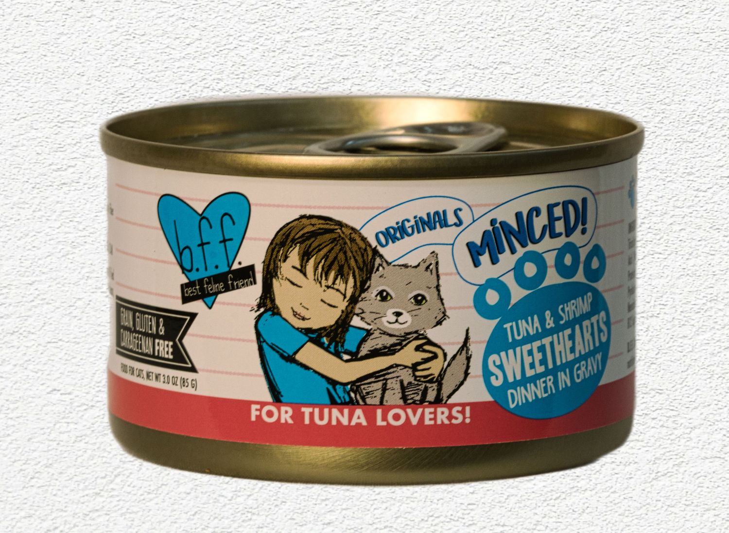 WERUVA CAT CAN BFF TUNA & SHRIMP SWEETHEARTS CAN 3OZ