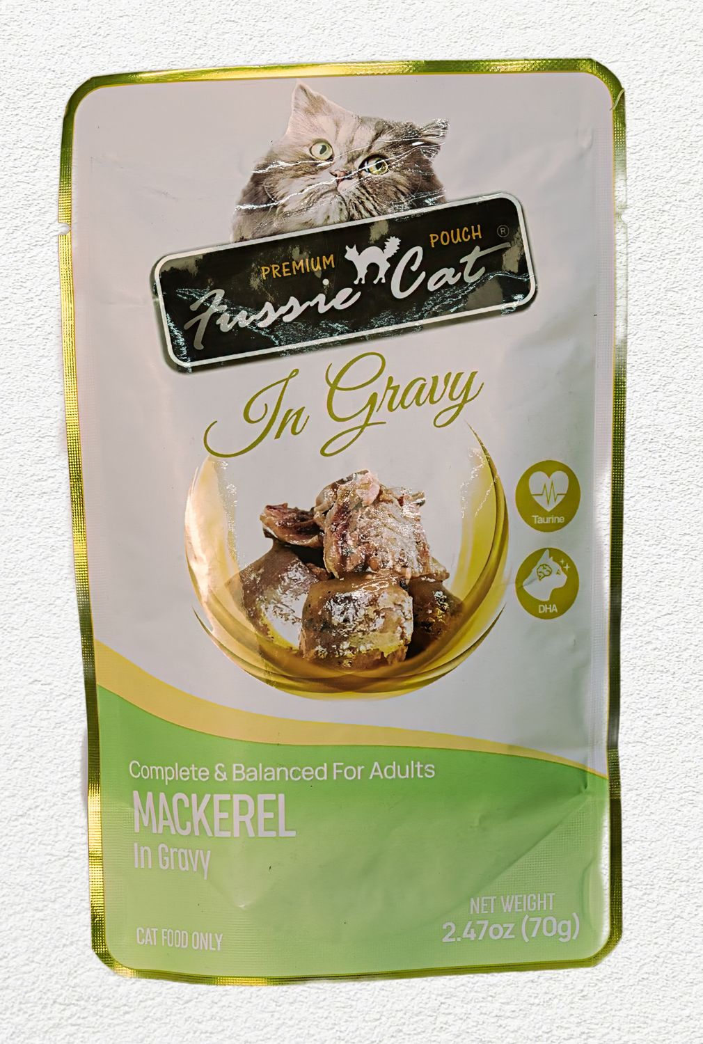 Fussie Cat Pouch Mackerel in Gravy 2.47oz