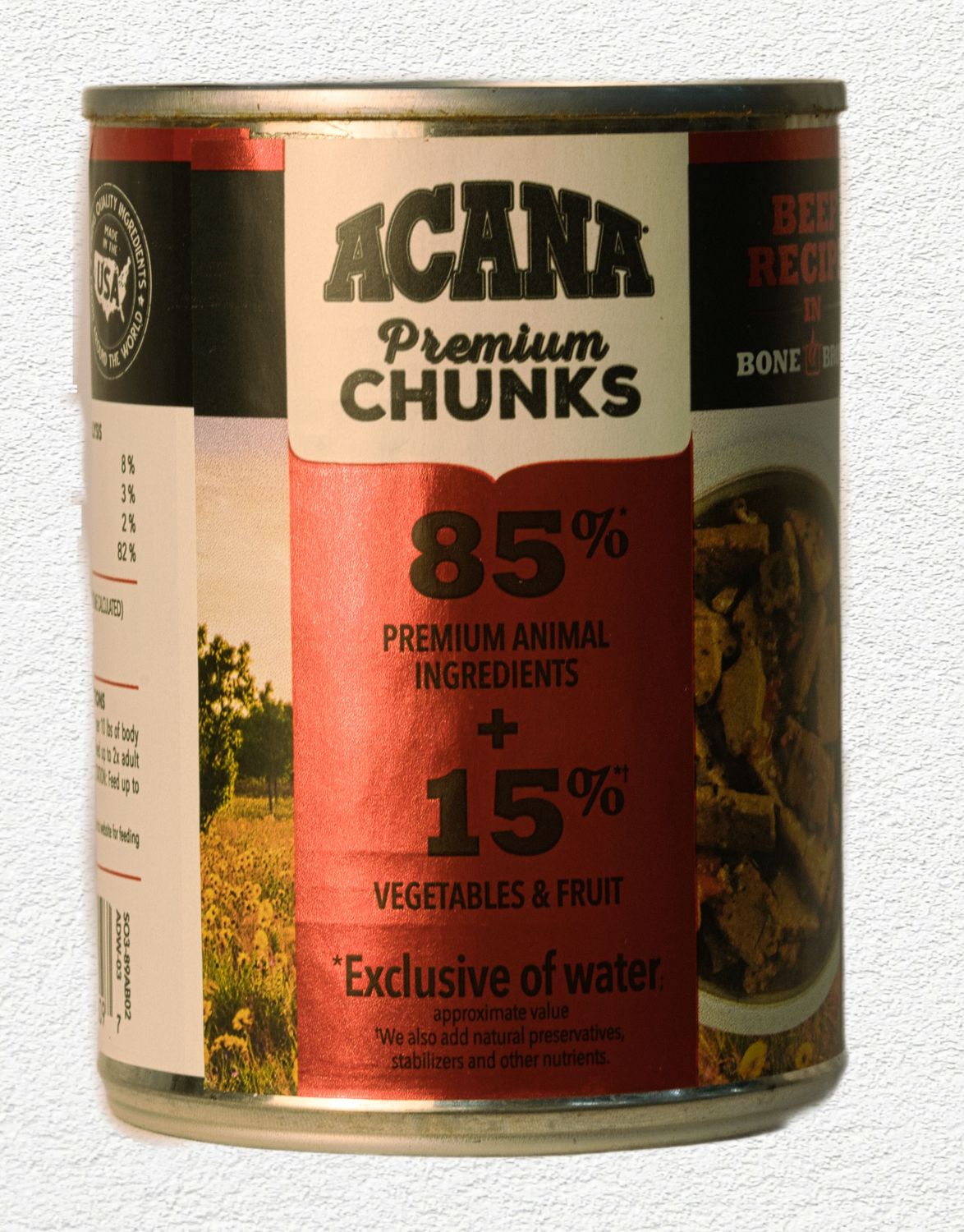 ACANA Premium Chunks Beef Recipe in Bone Broth 12.8oz