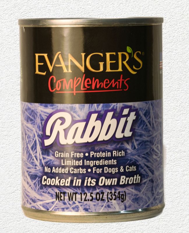 Evanger's Grain-Free Rabbit Canned Dog & Cat Food, 12.8 oz
