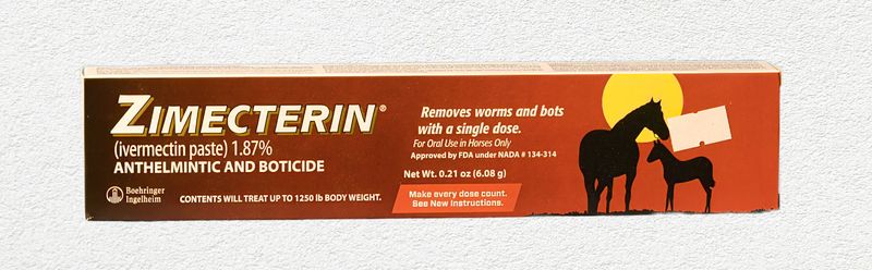 Zimecterin (Ivermectin) 1.87% Paste Dewormer for Horses, 6.08g