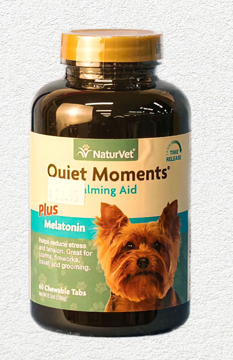 NaturVet Quiet Moments Calming Aid Plus Melatonin - 60 Count