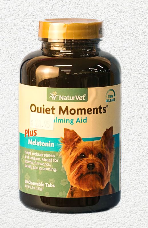 NaturVet Quiet Moments Calming Aid Plus Melatonin - 60 Count