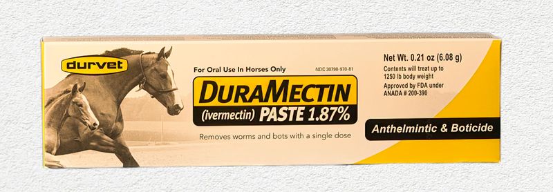 Durvet DuraMectin Ivermectin Paste 1.87% for Horses - 6.08 gm