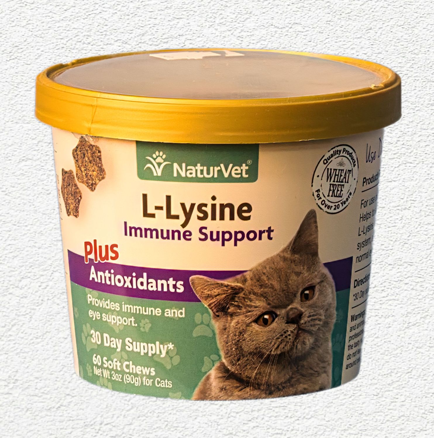 NaturVet Cat L-Lysine Immune Soft Chew 60 Ct